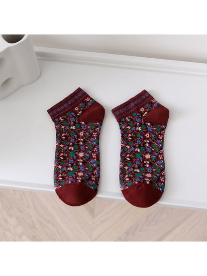 Rufia - Floral Pattern Women's Ankle Socks