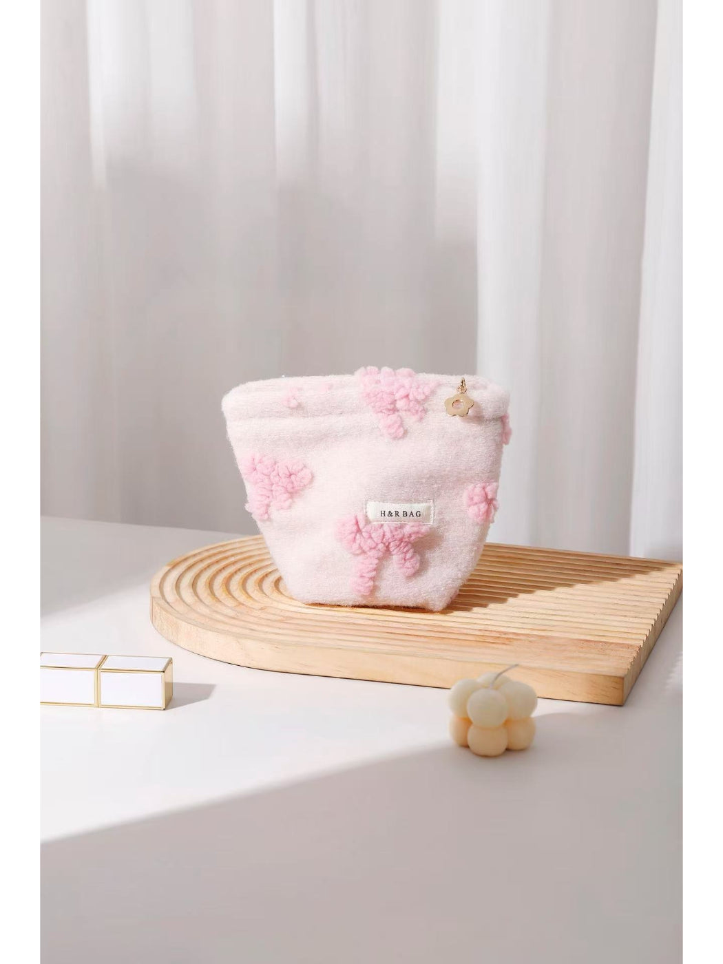 Cosbai - Teddy Bow Cosmetic Bag
