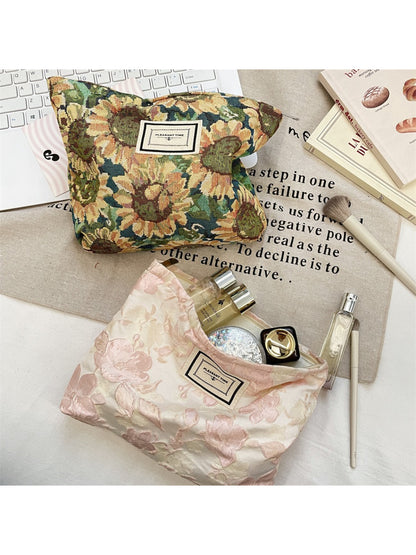 Cosbai - Sunflower Floral Makeup Bag