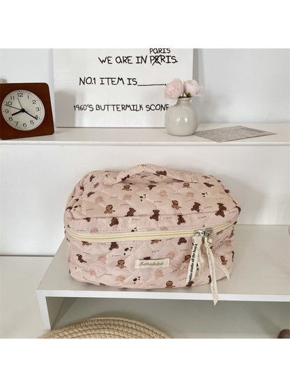 Cosbai - Quilted Travel Makeup Bag