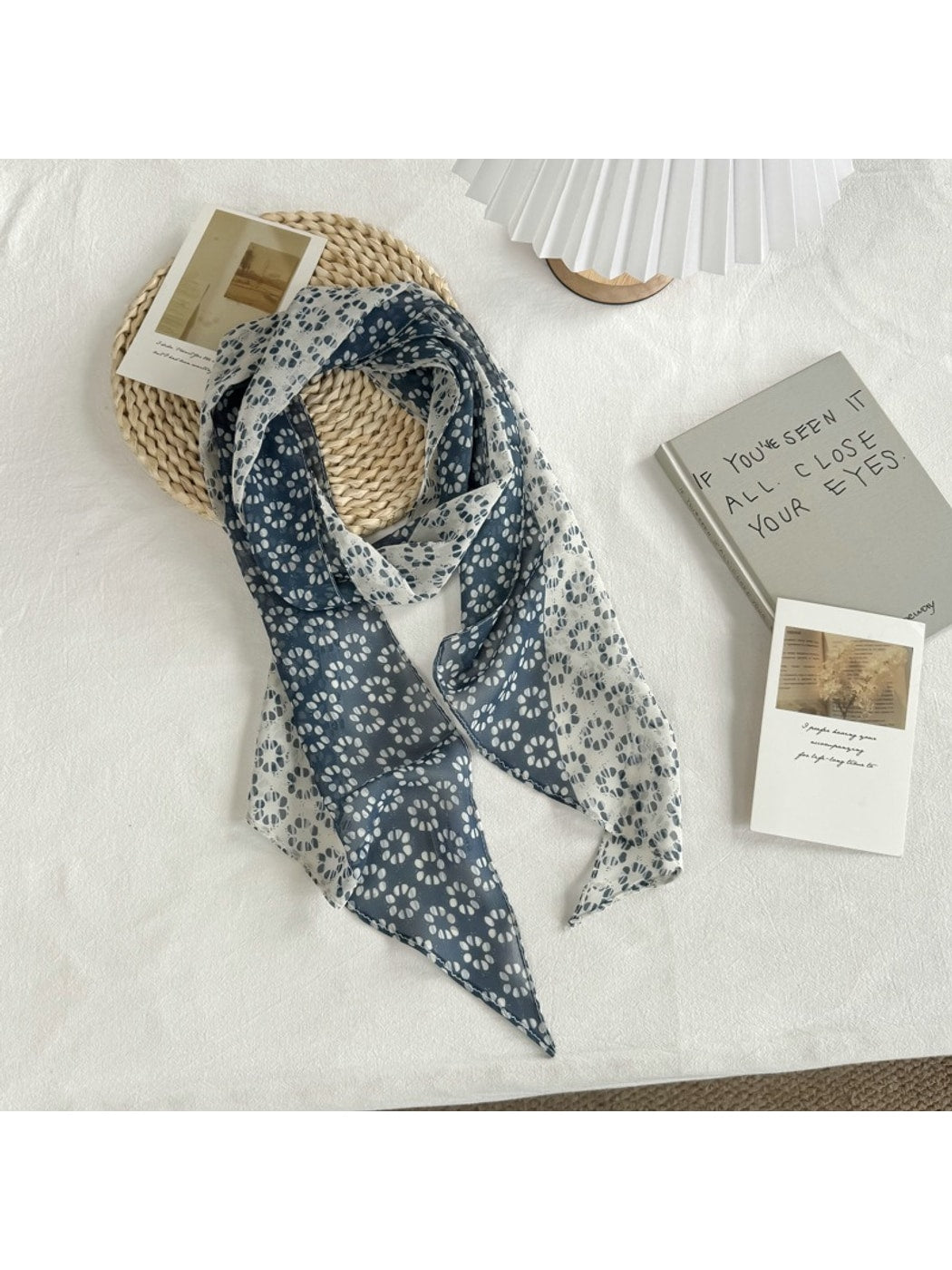 Scarvii - Printed Long Narrow Neck Scarf