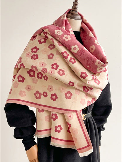 Scarvii - Vintage Classic Floral Shawl & Scarf