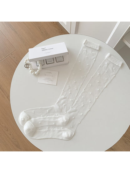 Rufia - Sheer Polka Mid Calf Socks