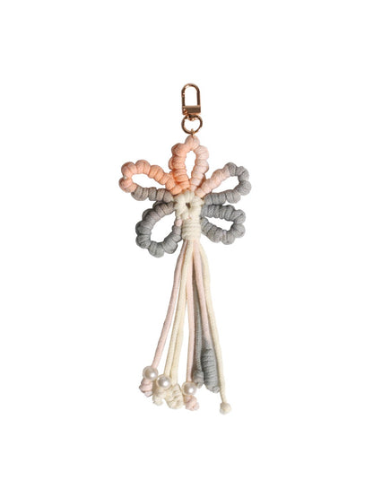 Koco Crochet Cherry Blossom Keychain with Tassel product shape