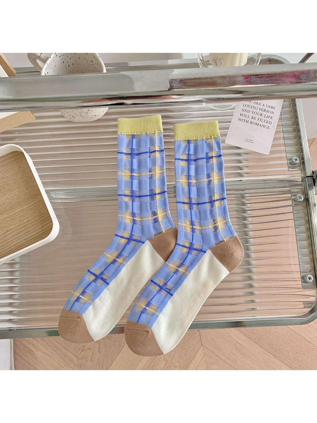 Rufia - Sheer Floral Mesh Crew Socks product image 7