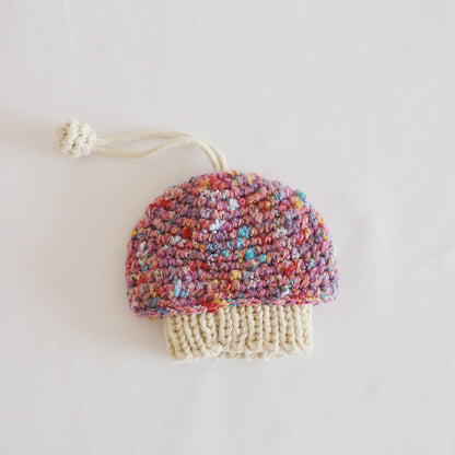 Koco - Woven Mushroom Drawstring Key Pouch