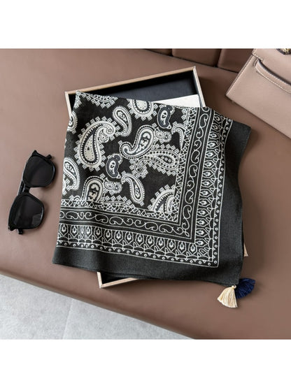 Scarvii - Paisley Border Square Scarf