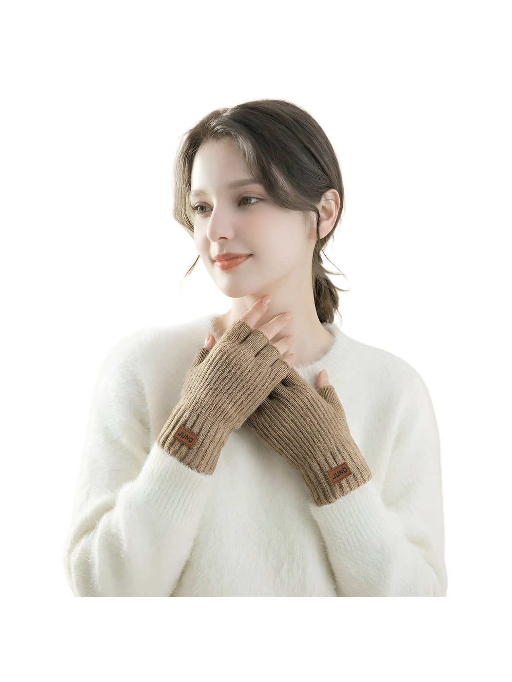 Gloving - Ribbed Knit Fingerless Gloves