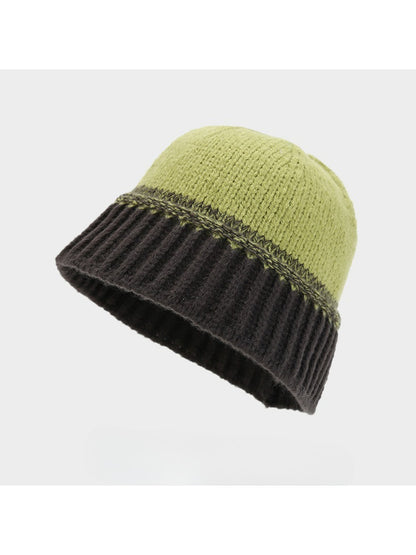 Haila - Contrast Knit Bucket Hat