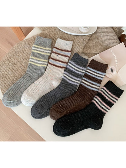 Rufia - Speckled Rib Crew Socks