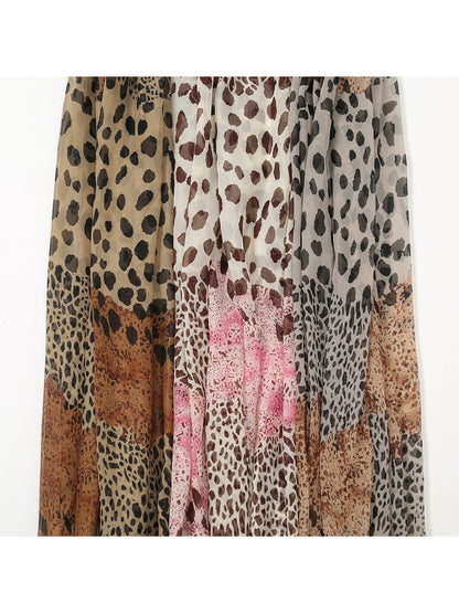 Scarvii - Leopard Fade Print Spring Summer Scarf