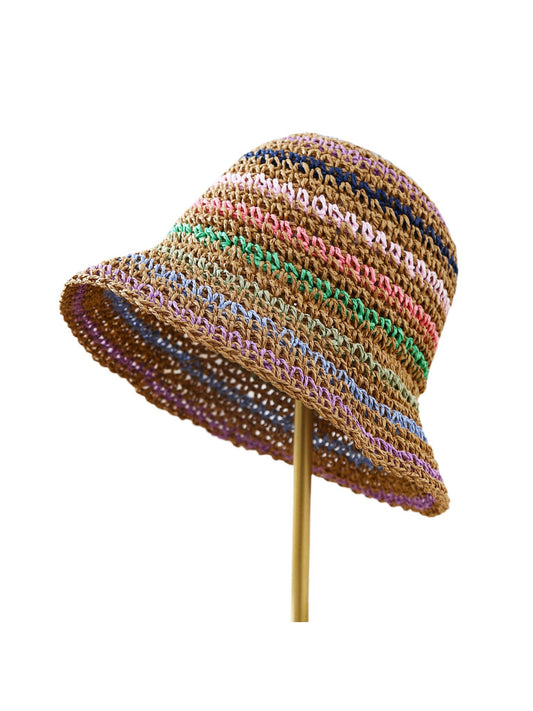 Haila - Multicolor Stripe Crochet Bucket Hat