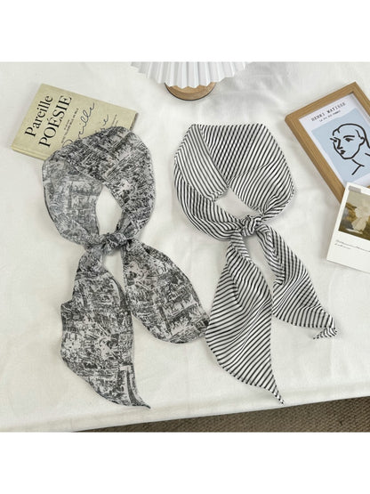 Scarvii - Simple Pattern Long Narrow Scarf