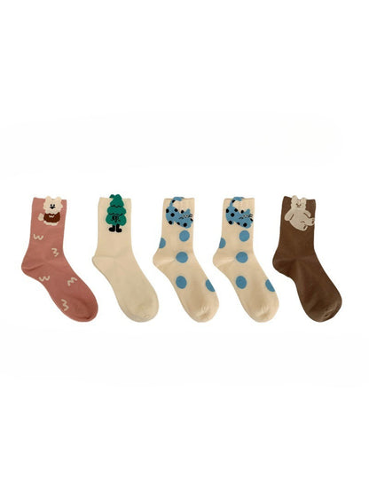 Rufia - Cute Pop-Art Crew Socks