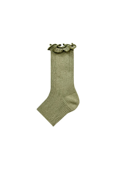 Rufia - Ruffle-Trim Open-Toe Crew Socks