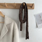 Scarvii - Winter Long Narrow Scarf with Starry Print