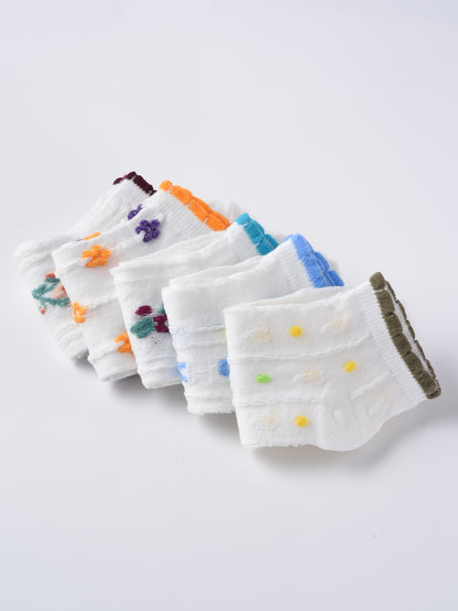 Rufia- Colorful Lace Trim Summer Low-Cut Socks