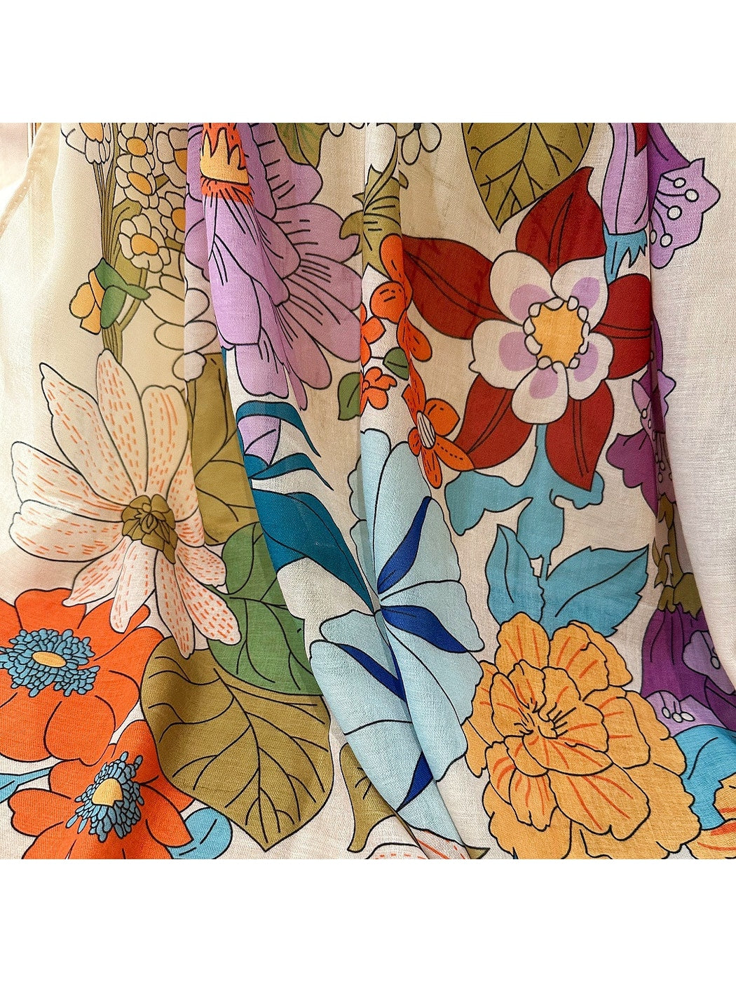 Scarvii - Garden Style Floral Summer Wrap Scarf