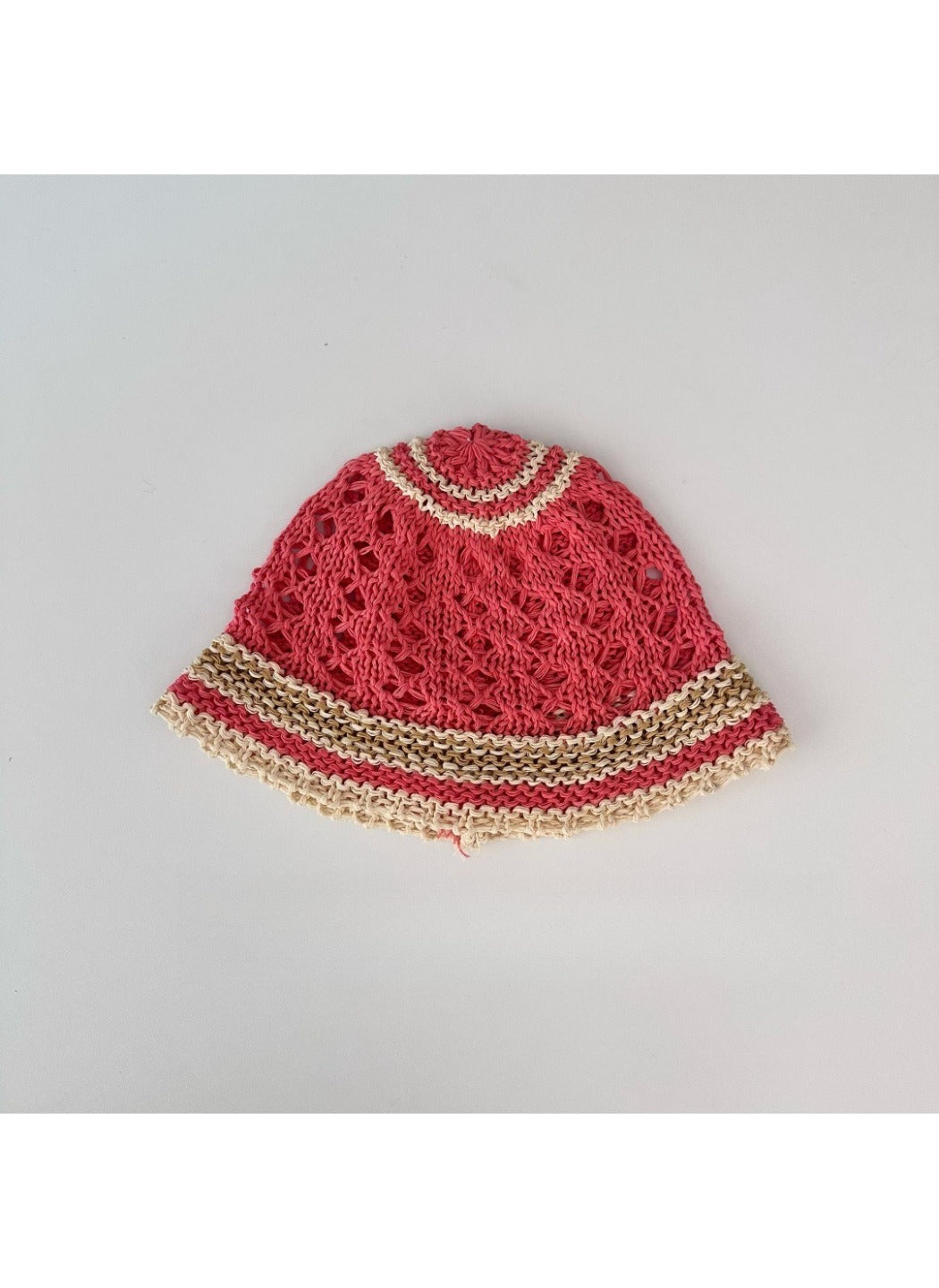 Haila - Fresh Color‑Block Hollow‑Out Wide‑Brim Bucket Hat