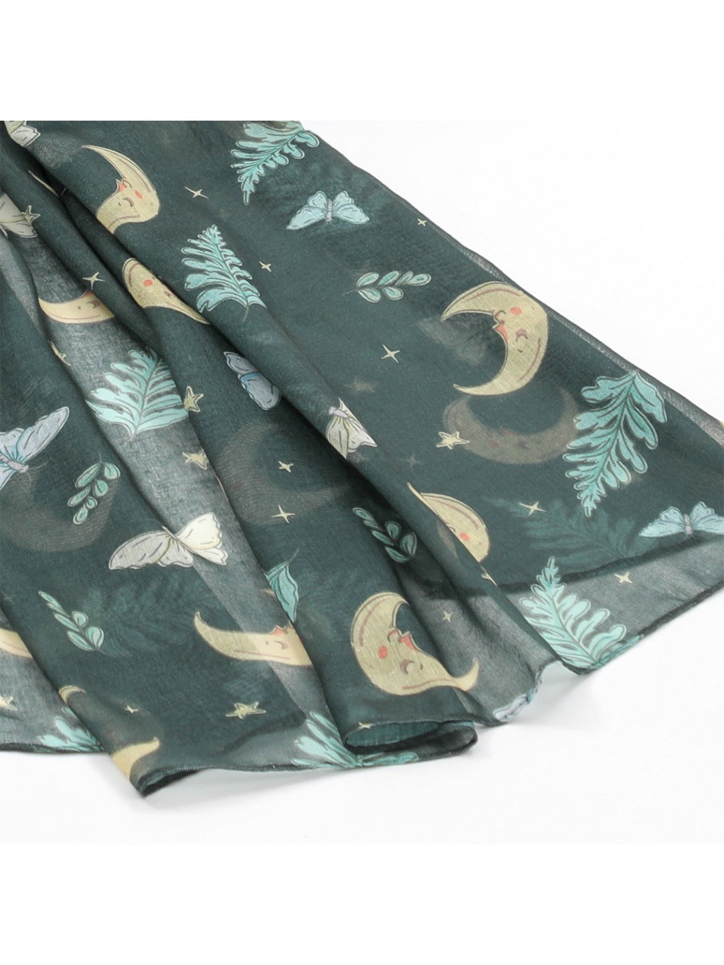Scarvii - Forest Green Butterfly Moon Print Scarf