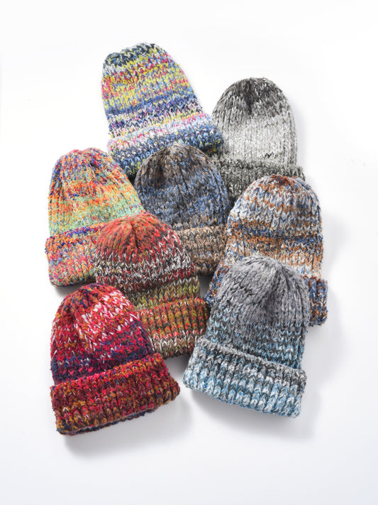 Haila - Vintage Gradient Knitted Warm Beanie