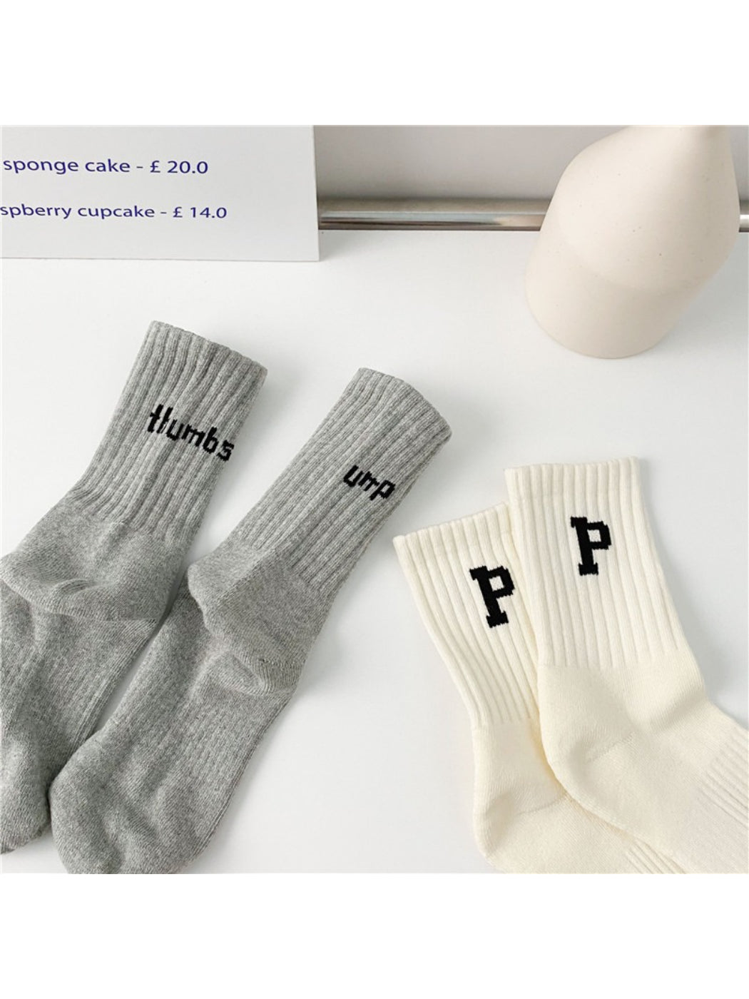 Rufia - Casual Letter Crew Socks product image 2