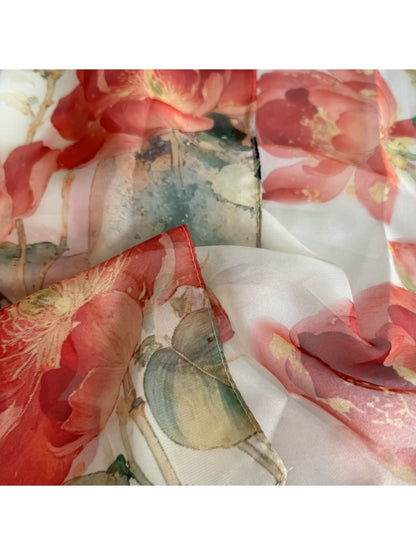 Scarvii - Floral Print Simple Styling Scarf