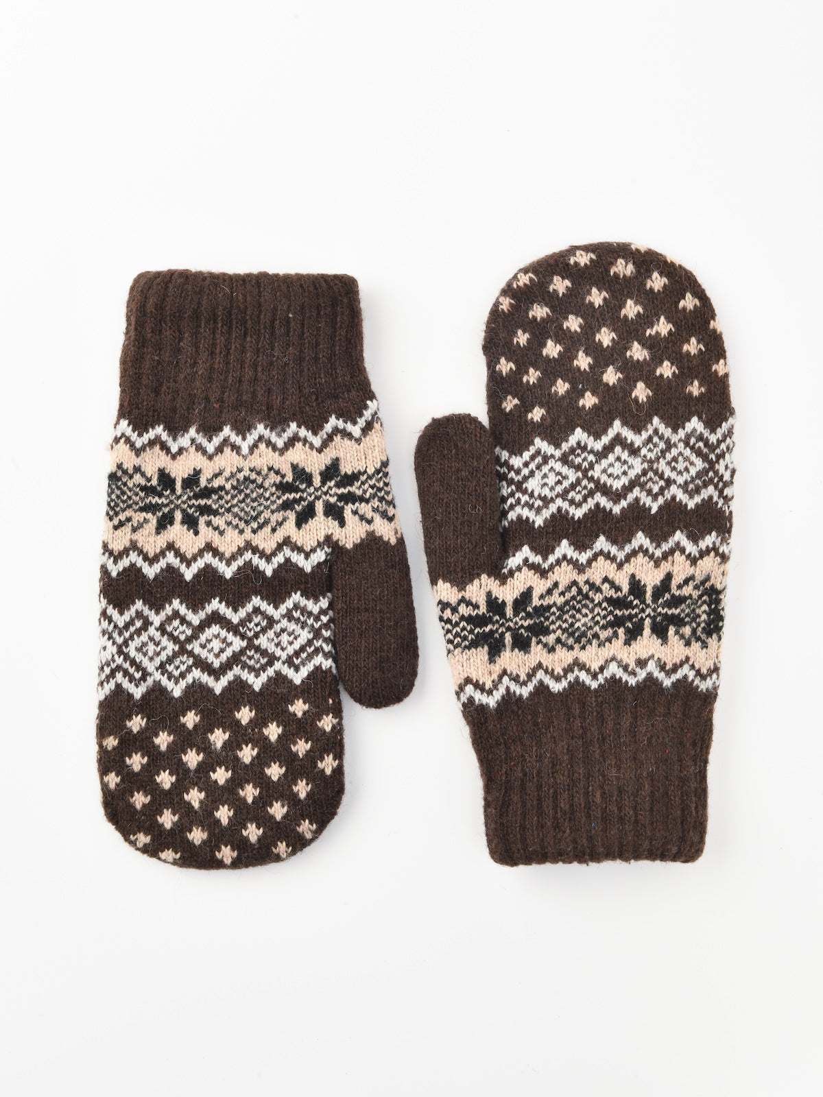 Gloving - Unisex Warm Snowflake Knit Mittens