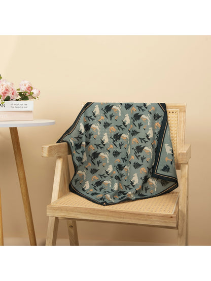 Scarvii - Elegant Forest Printed Square Scarf