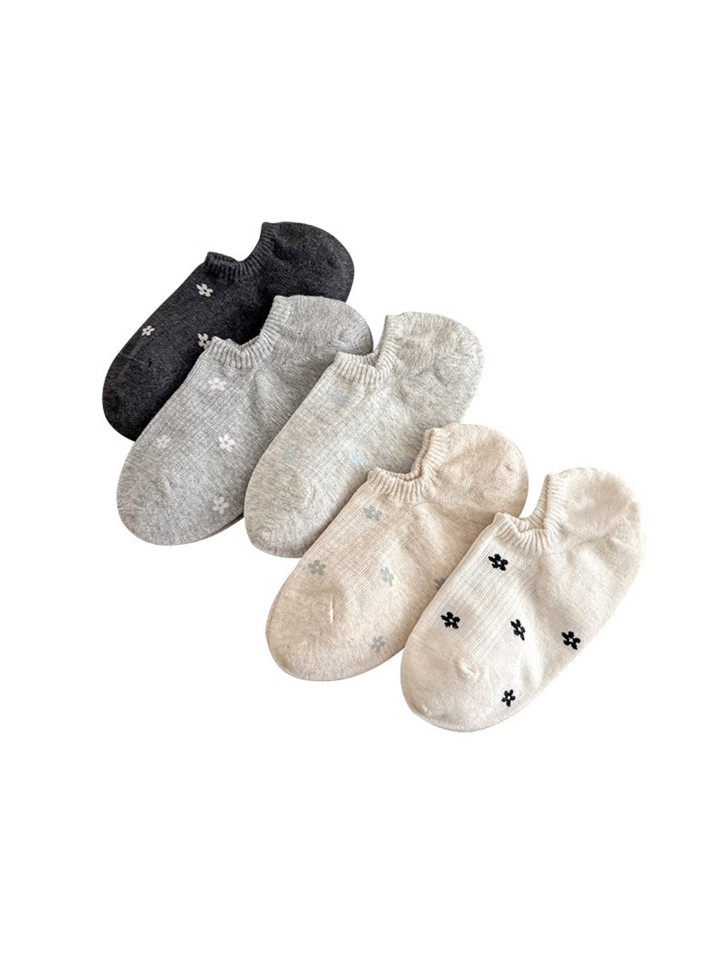 Rufia - Sweet Floral Pattern Women's No Show Socks