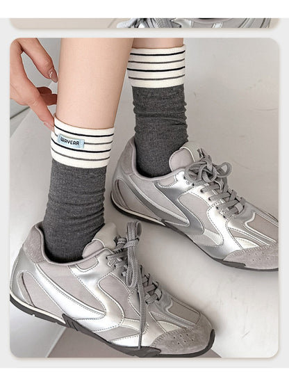 Rufia - Striped Cuff Crew Socks