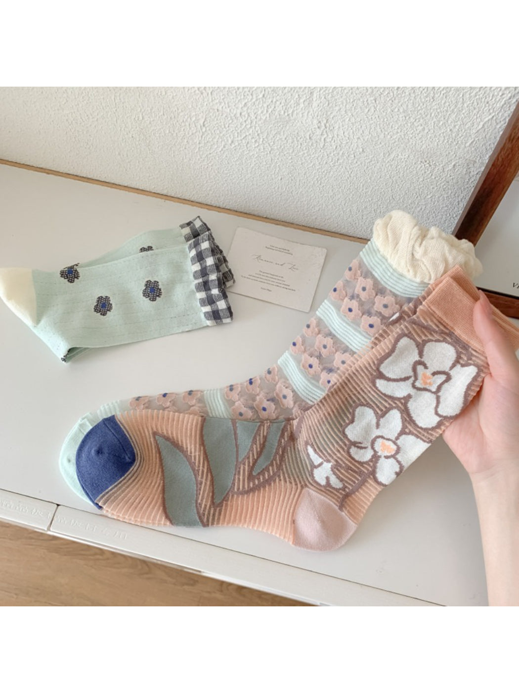 Rufia - Floral Patchwork Crew Socks product image 2