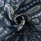 Scarvii - Black & White Cashew Flower Pattern Scarf