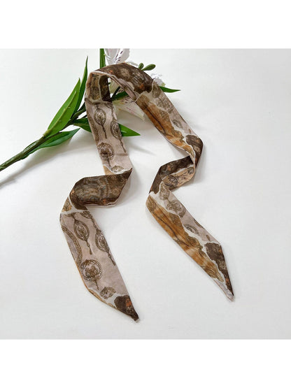 Scarvii - Elegant Vintage Printed Narrow Scarf