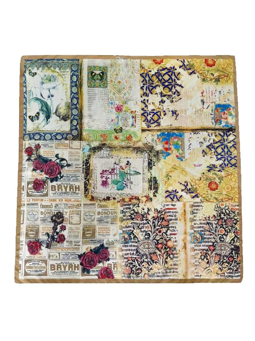 Scarvii Vintage Collage Square Scarf