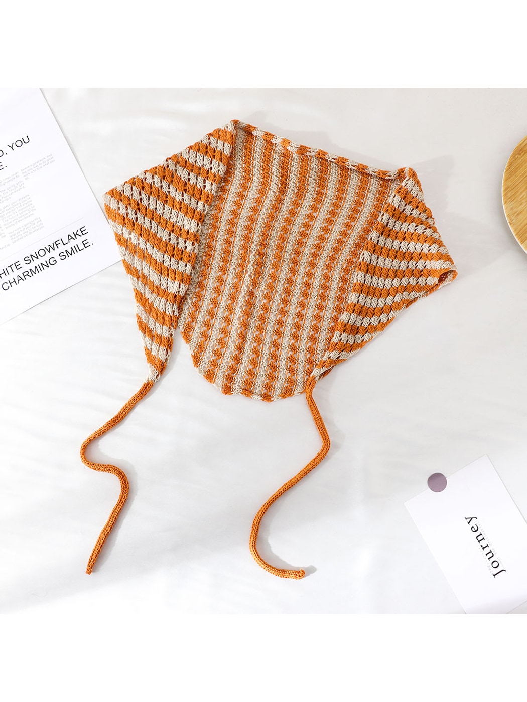 Scarvii - Striped Tie Strap Triangle Bandana