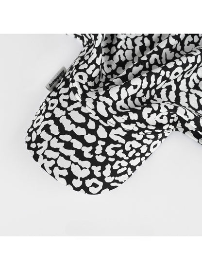 Haila Black and White Leopard Print Baseball Cap product image