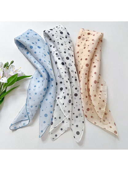 Scarvii - Sweet Polka Dot Printed Square Scarf