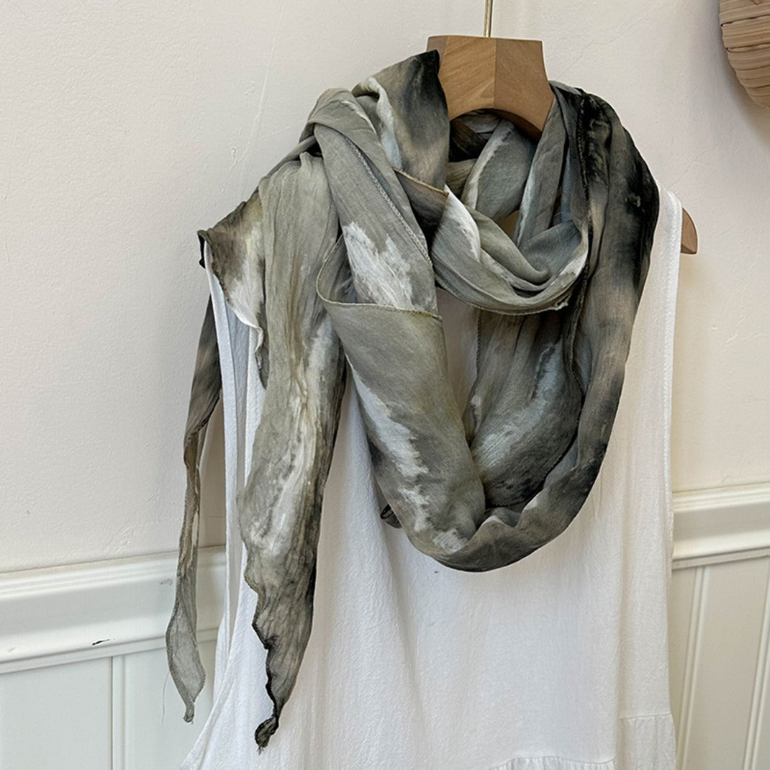 Scarvii - Tie-Dye Cotton Linen Lightweight Scarf