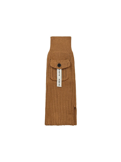 Cozyra - Slit Hem Solid Knit Women's Leg Warmers