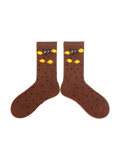 Rufia - Artist Illustration Colorful Crew Socks