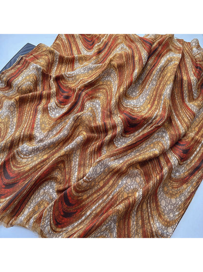 Scarvii - Geometric Gradient Pattern Long Scarf