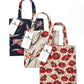 Cosbai - Vintage Colored Weave Floral Tote Bags