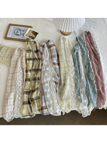 Scarvii - Plaid Lace Fresh Styling Scarf