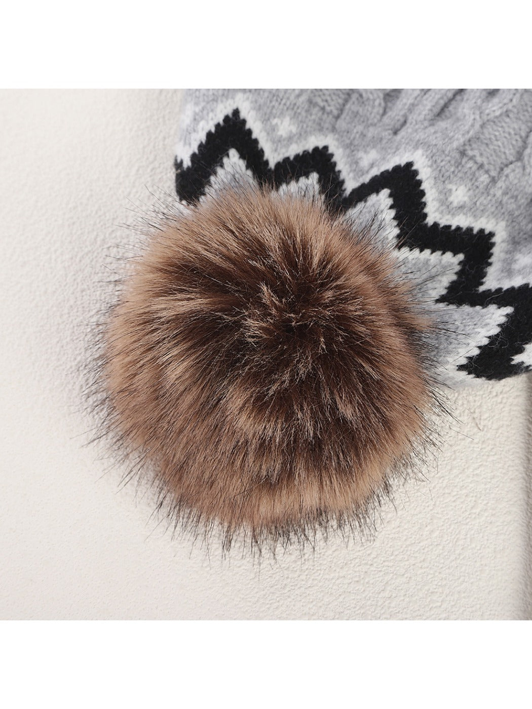 Haila - Winter Thick Knitted Beanie with Pom