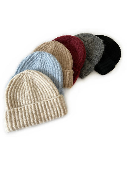 Haila - Winter Unisex Solid Color Knitted Beanie