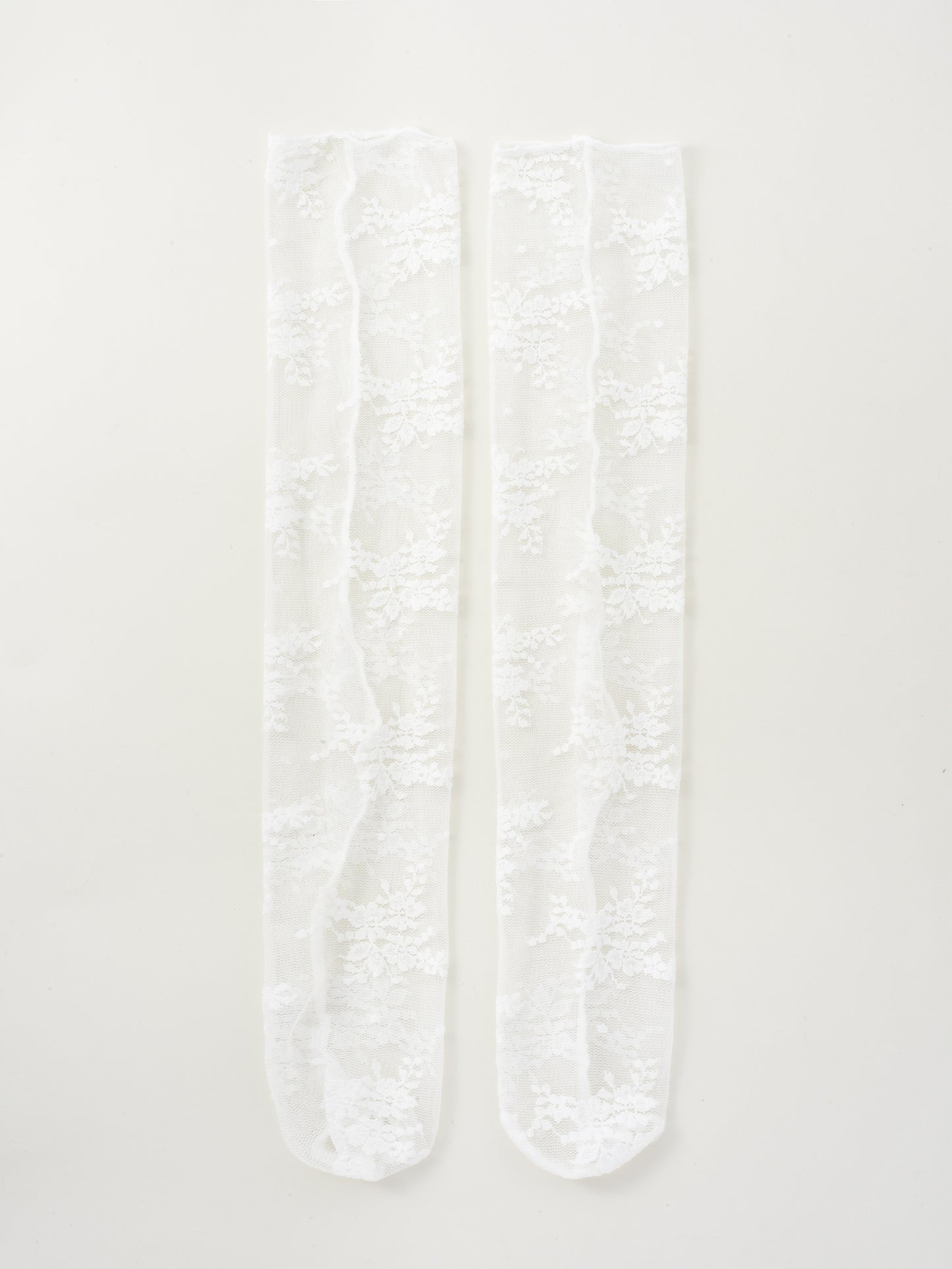 Rufia - Romantic Sheer Lace Crew Socks