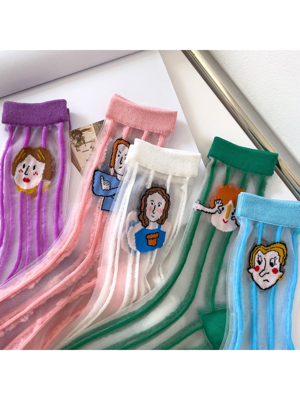 Rufia - Sheer Figure Crew Socks product image 1