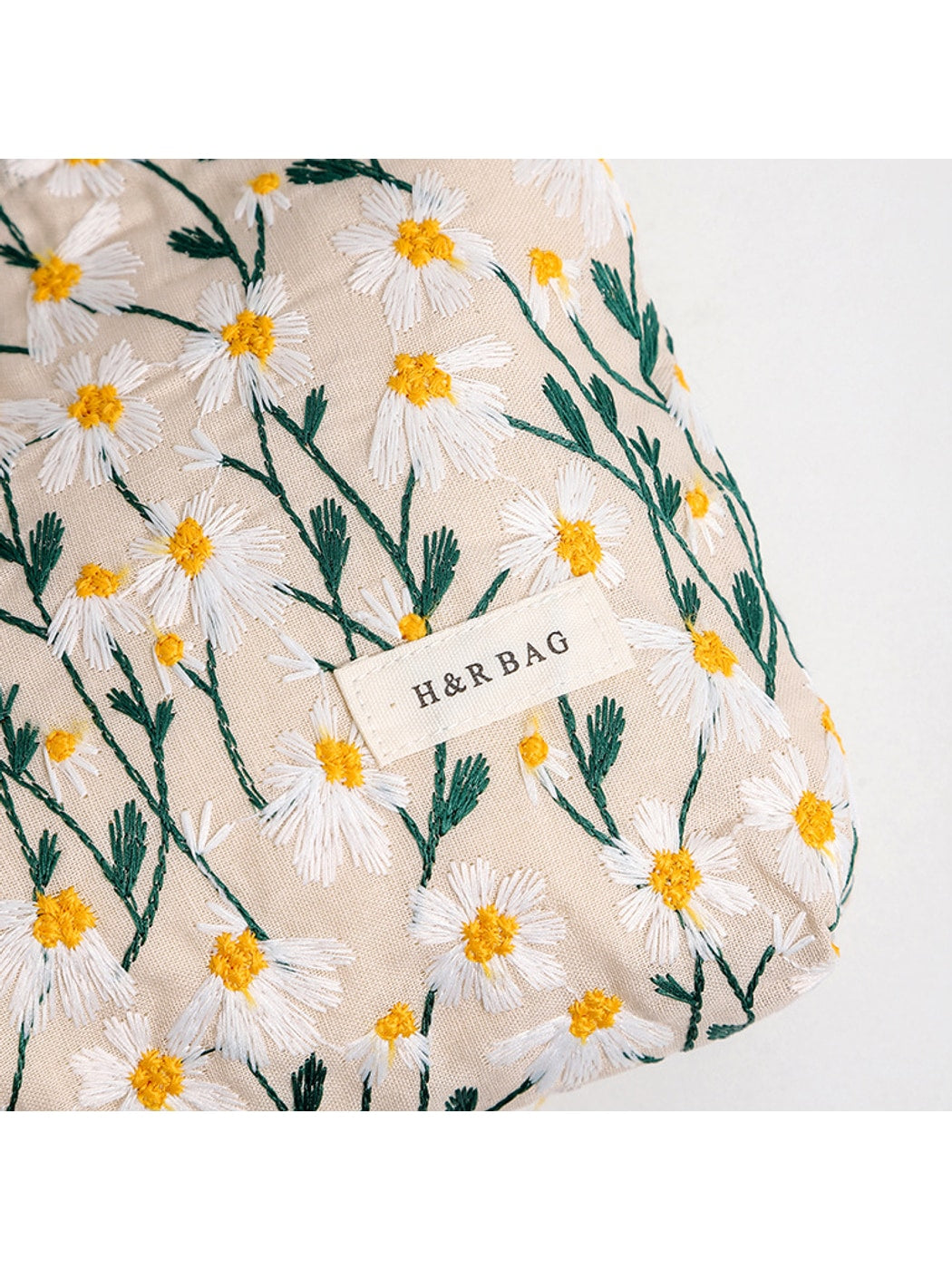 Cosbai - Daisy Pattern Makeup and Brush Storage Bag