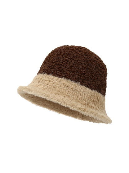 Haila – Two-Tone Fuzzy Winter Bucket Hat